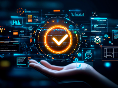 Mano sosteniendo un símbolo de éxito