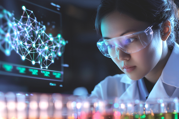 Investigadora en su trabajo