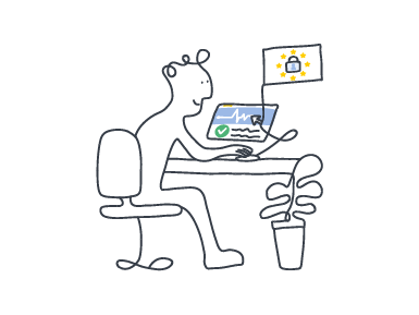 Usuario accediendo con su portátil a la página web del ENDS con protocolo seguro